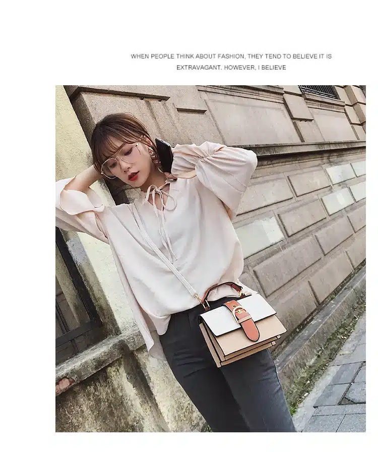 Women's Designer Handbag 2019 Fashion New High quality PU Leather Women bag Contrast Lady Tote Shoulder Messenger Bag Crossbody 27