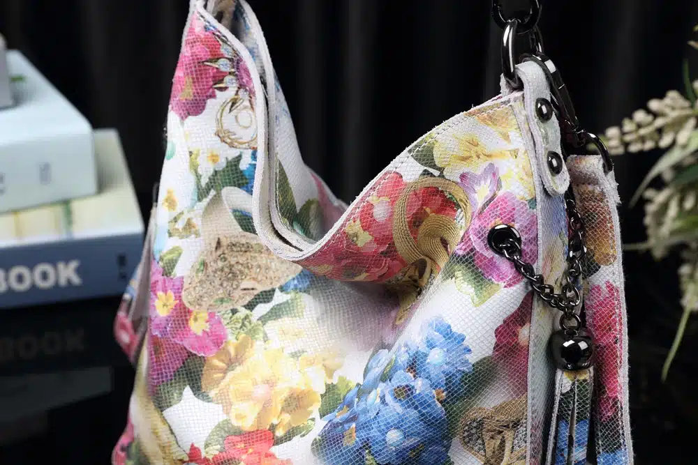 Arliwwi Brand High Class Shiny Floral REAL LEATHER Women Handbags Bags Fashion 2019 New Genuine Cow Leather Blossom Designer Bag 18