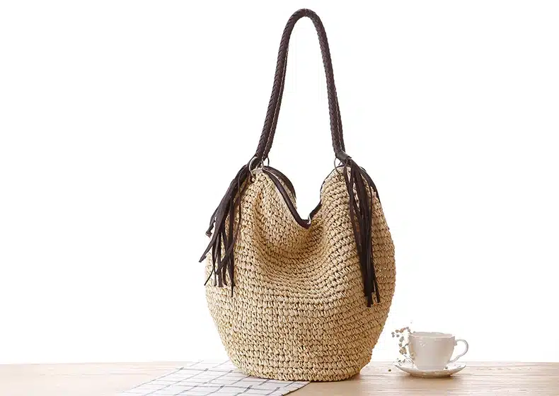 OCEHNUU Big Straw Beach Bags Women Handbags Summer Fashion Female 2019 Casual Women's Bags Shoulder Bag Tassel Zipper Bolsas 16