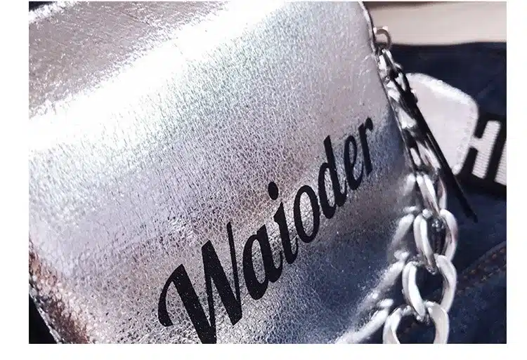 DikizFly Laser Women Bags Fashion Luxury Shoulder Handbags Chains Crossbody Bag Women 2019 Letter Mini Flap Purse bolsa feminina 5