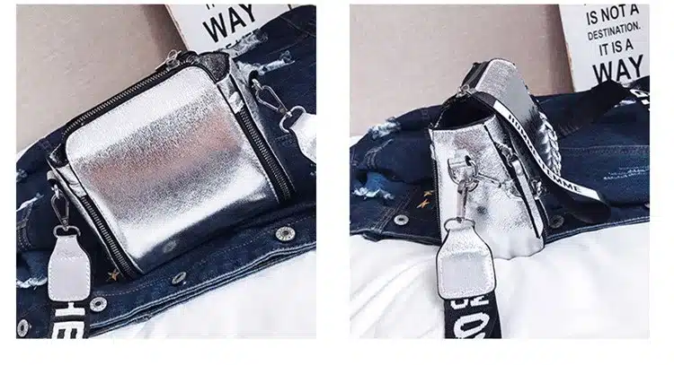 DikizFly Laser Women Bags Fashion Luxury Shoulder Handbags Chains Crossbody Bag Women 2019 Letter Mini Flap Purse bolsa feminina 31