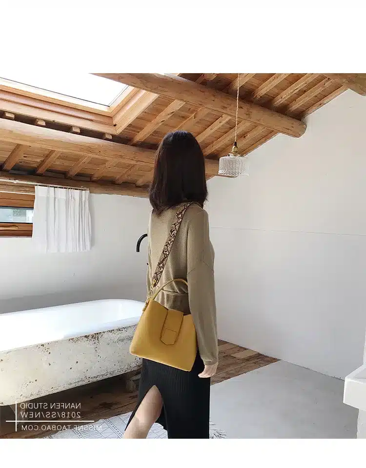 Casual Pu Bucket Bag Women Handbags Serpentine Strap Shoulder Bags Lady Large Capacity Messenger Bags 2019 Sac Crossbody Bag 21