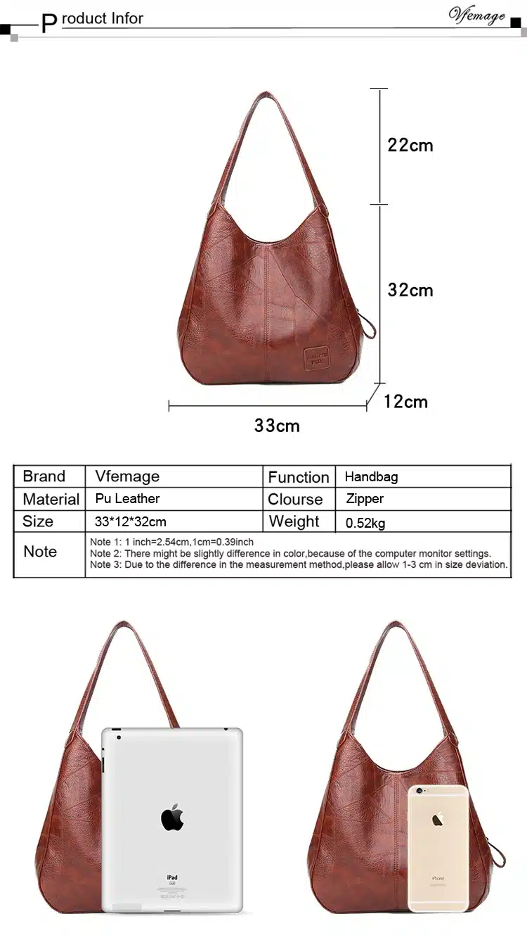 Hobos Bag Women Leather Handbags Female Shoulder Bags Lady Tote Soft Bag Vintage Bags for Women Casual Bolsos Feminina 2019 Sac 10