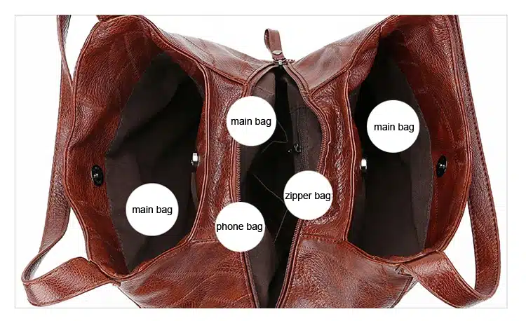Hobos Bag Women Leather Handbags Female Shoulder Bags Lady Tote Soft Bag Vintage Bags for Women Casual Bolsos Feminina 2019 Sac 12