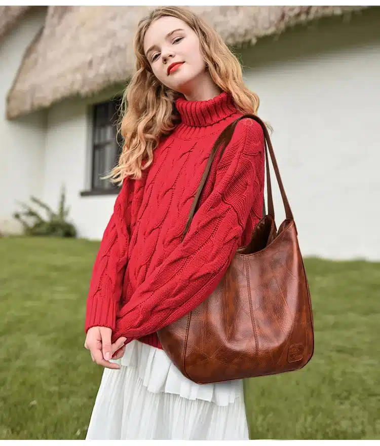 Hobos Bag Women Leather Handbags Female Shoulder Bags Lady Tote Soft Bag Vintage Bags for Women Casual Bolsos Feminina 2019 Sac 17