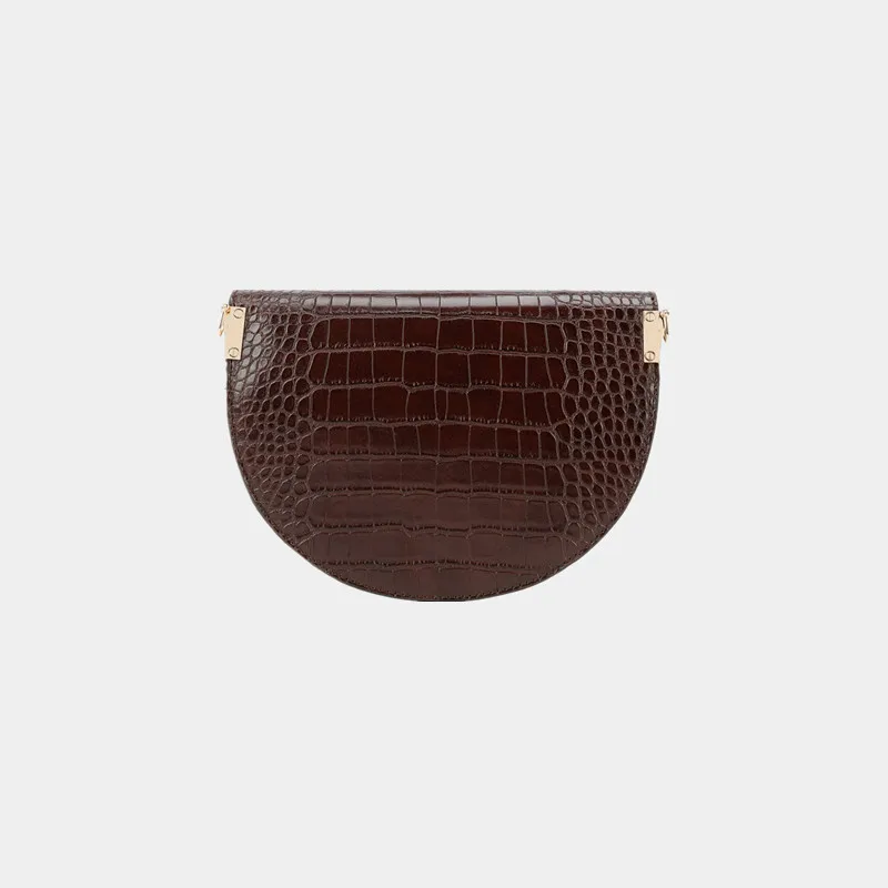 Saddle bag animal print alligator leather bag round handbag women vintage half moon bags 2019 new ins fashion drop shipping 14