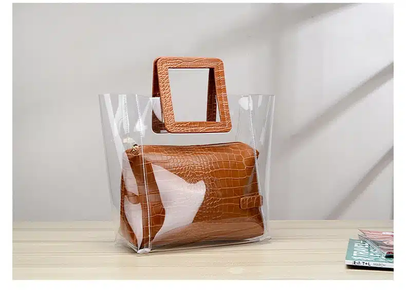 RanHuang 2019 Women Composite Bags Transparent Handbags Women's Fashion Beach Bags Summer Shoulder Bags Casual Handbags A1235 15