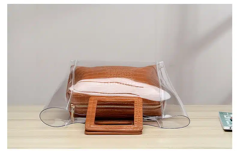 RanHuang 2019 Women Composite Bags Transparent Handbags Women's Fashion Beach Bags Summer Shoulder Bags Casual Handbags A1235 17