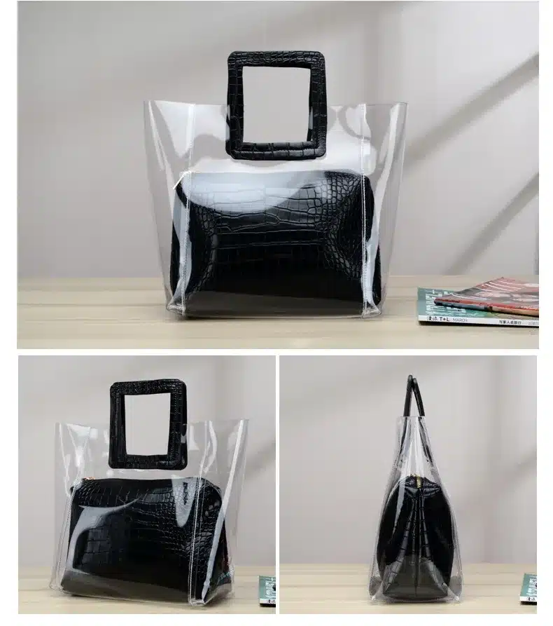 RanHuang 2019 Women Composite Bags Transparent Handbags Women's Fashion Beach Bags Summer Shoulder Bags Casual Handbags A1235 22