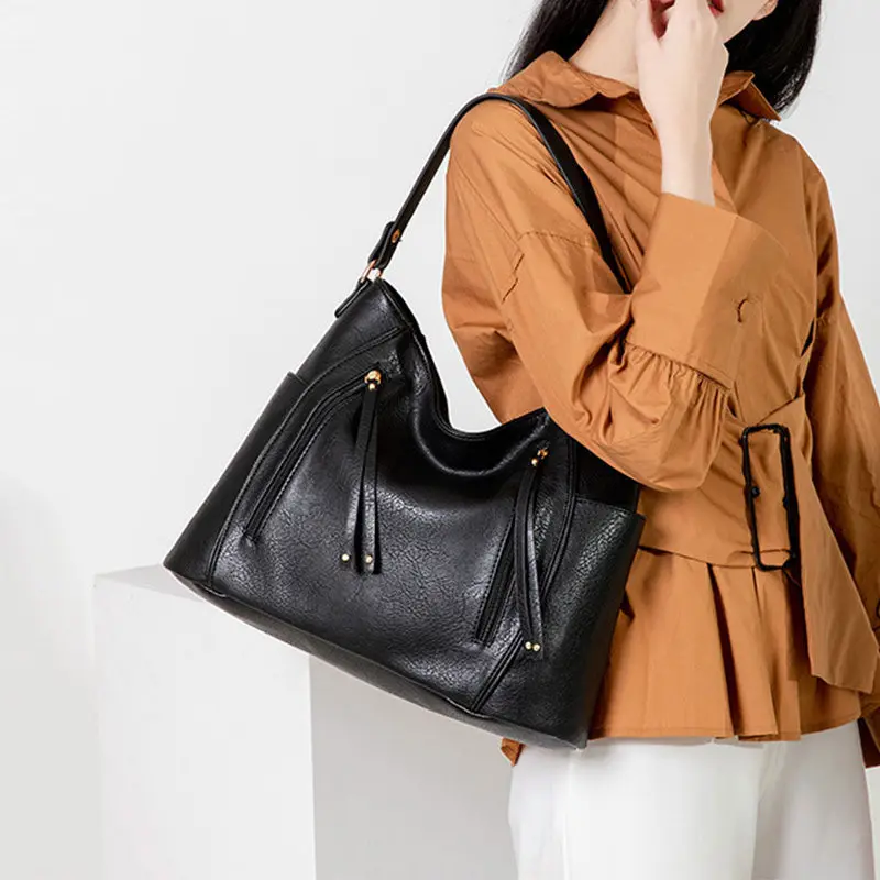 DIZHIGE Brand Soft PU Leather Women Handbags Big Capacity Shoulder Bags High Quality Designer Ladies Hand Bags Women 2019 1
