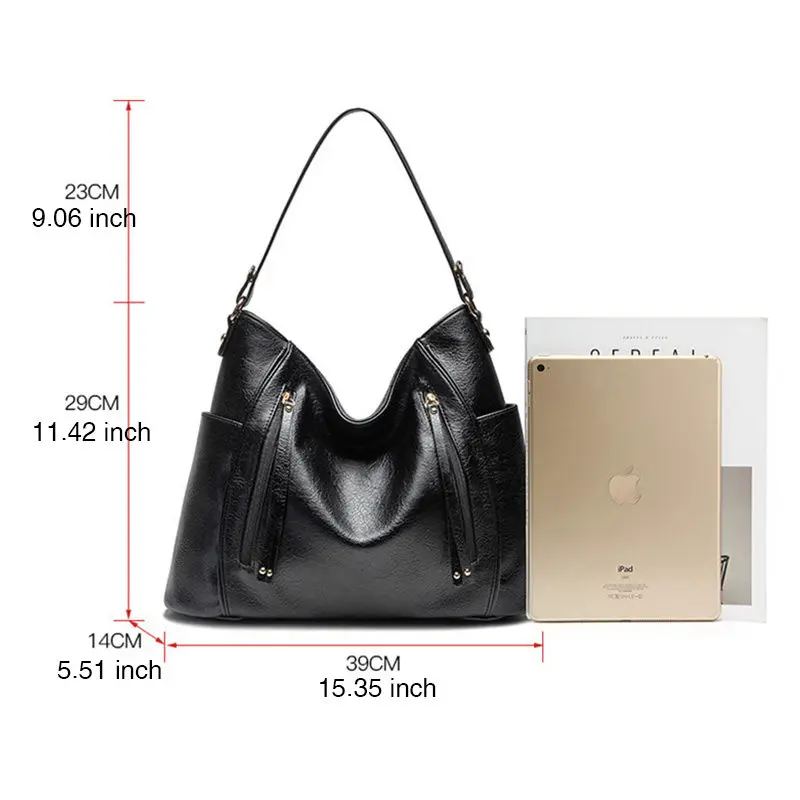 DIZHIGE Brand Soft PU Leather Women Handbags Big Capacity Shoulder Bags High Quality Designer Ladies Hand Bags Women 2019 5