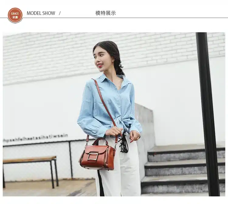 2019 Spring Real Genuine Leather Handbag Handbags Woman Small Vintage Crossbody Bags For Women Shoulder Messenger Bag Female 16