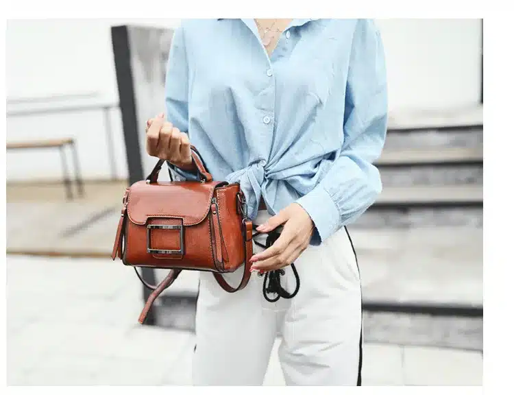 2019 Spring Real Genuine Leather Handbag Handbags Woman Small Vintage Crossbody Bags For Women Shoulder Messenger Bag Female 17