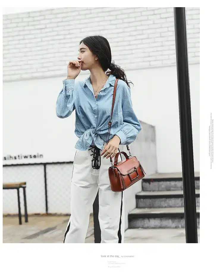 2019 Spring Real Genuine Leather Handbag Handbags Woman Small Vintage Crossbody Bags For Women Shoulder Messenger Bag Female 18