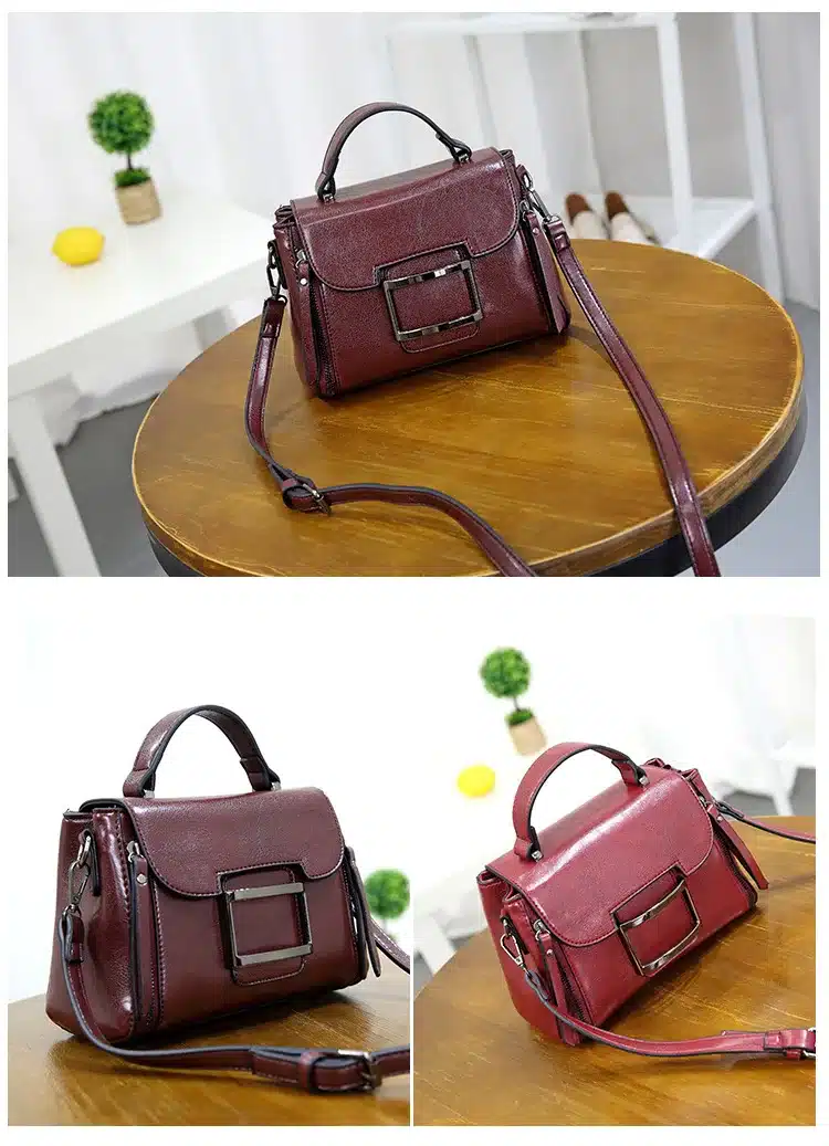 2019 Spring Real Genuine Leather Handbag Handbags Woman Small Vintage Crossbody Bags For Women Shoulder Messenger Bag Female 25