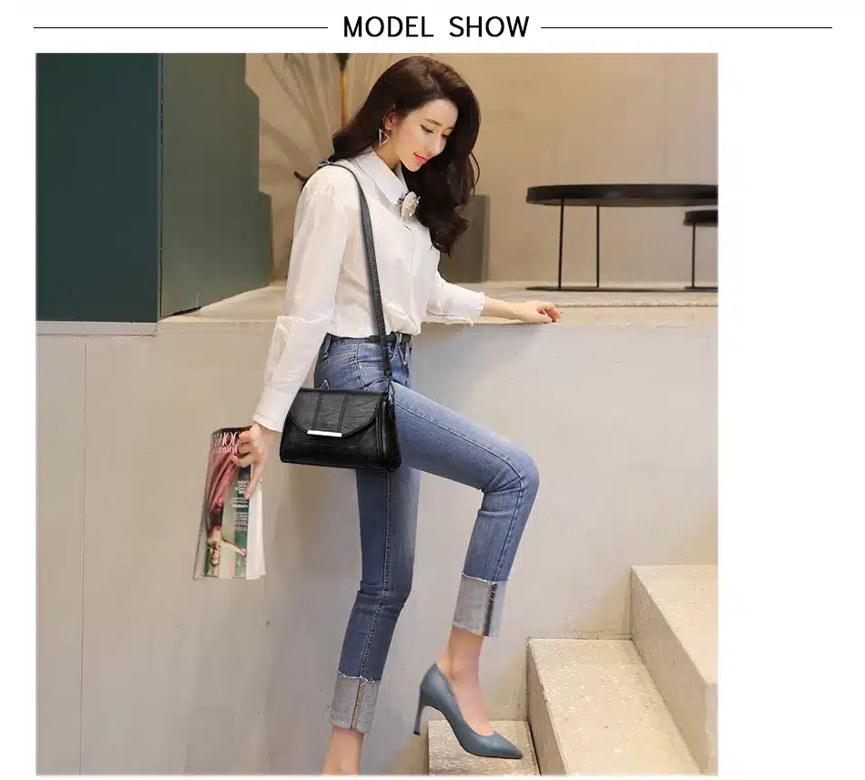2019 New Soft Crossbody Bags For Women Pu Leather Handbags Designer Women Shoulder Bags High Quality Solid Women Messenger Bags 9