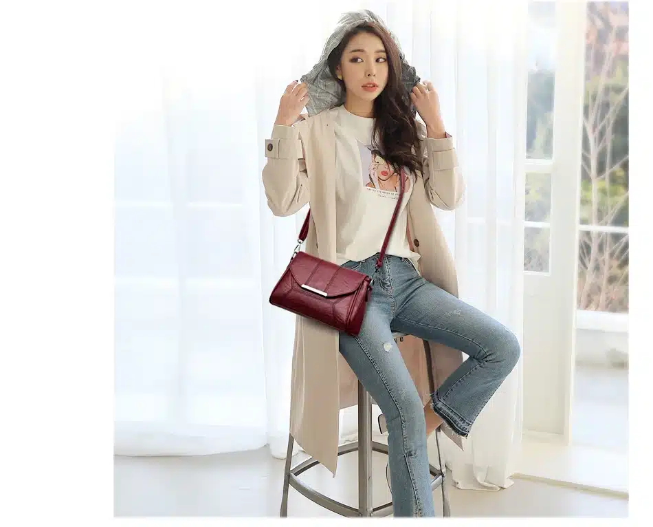 2019 New Soft Crossbody Bags For Women Pu Leather Handbags Designer Women Shoulder Bags High Quality Solid Women Messenger Bags 10