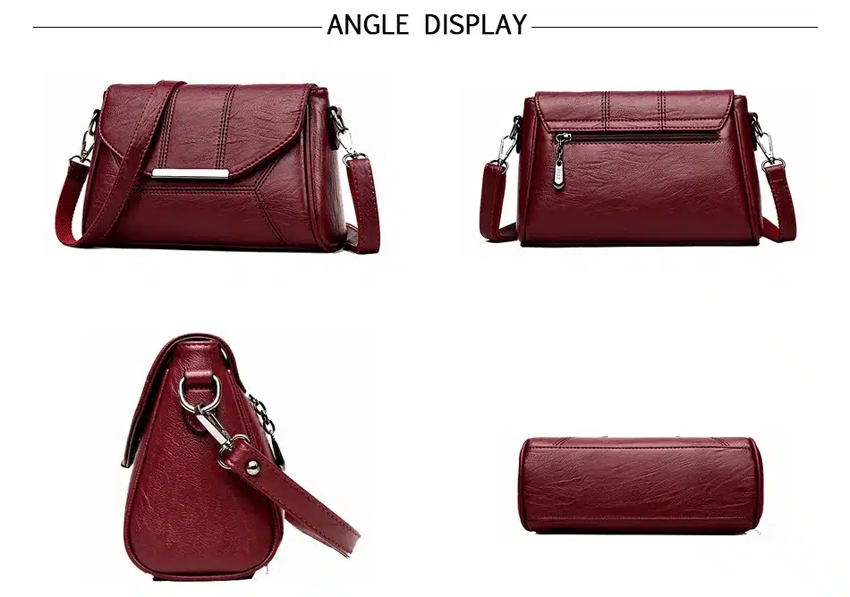2019 New Soft Crossbody Bags For Women Pu Leather Handbags Designer Women Shoulder Bags High Quality Solid Women Messenger Bags 12