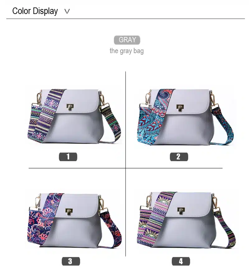 DAUNAVIA Brand bags for women 2019 Women PU Leather Shoulder bags Crossbody women Messenger Bags with Colorful Strap Handbags 5