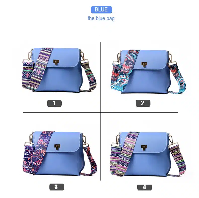 DAUNAVIA Brand bags for women 2019 Women PU Leather Shoulder bags Crossbody women Messenger Bags with Colorful Strap Handbags 6
