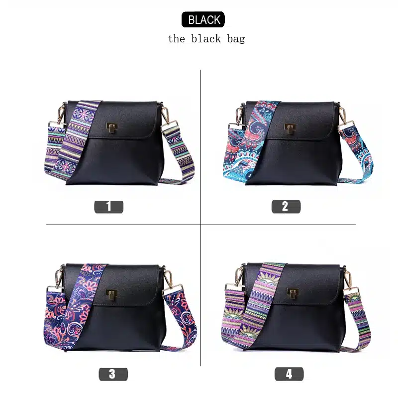 DAUNAVIA Brand bags for women 2019 Women PU Leather Shoulder bags Crossbody women Messenger Bags with Colorful Strap Handbags 9