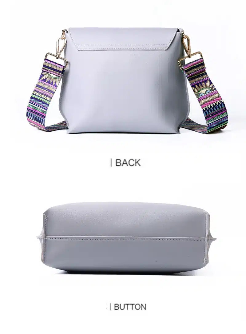 DAUNAVIA Brand bags for women 2019 Women PU Leather Shoulder bags Crossbody women Messenger Bags with Colorful Strap Handbags 11