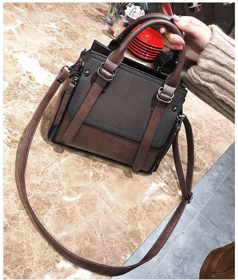 European style Fashion New Women Handbags 2019 High quality Matte PU Leather Portable Shoulder bag Ladies Hit color Big Tote bag 20