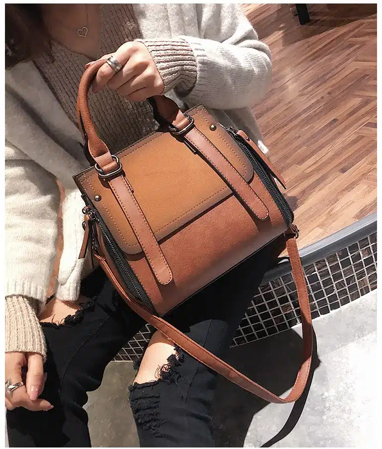 European style Fashion New Women Handbags 2019 High quality Matte PU Leather Portable Shoulder bag Ladies Hit color Big Tote bag 26