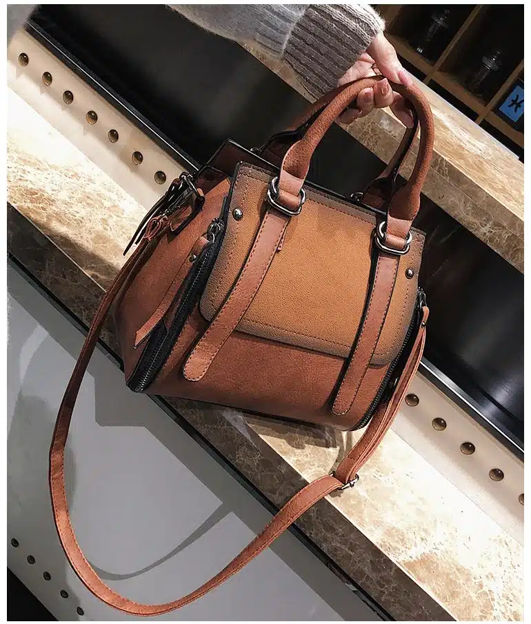 European style Fashion New Women Handbags 2019 High quality Matte PU Leather Portable Shoulder bag Ladies Hit color Big Tote bag 28