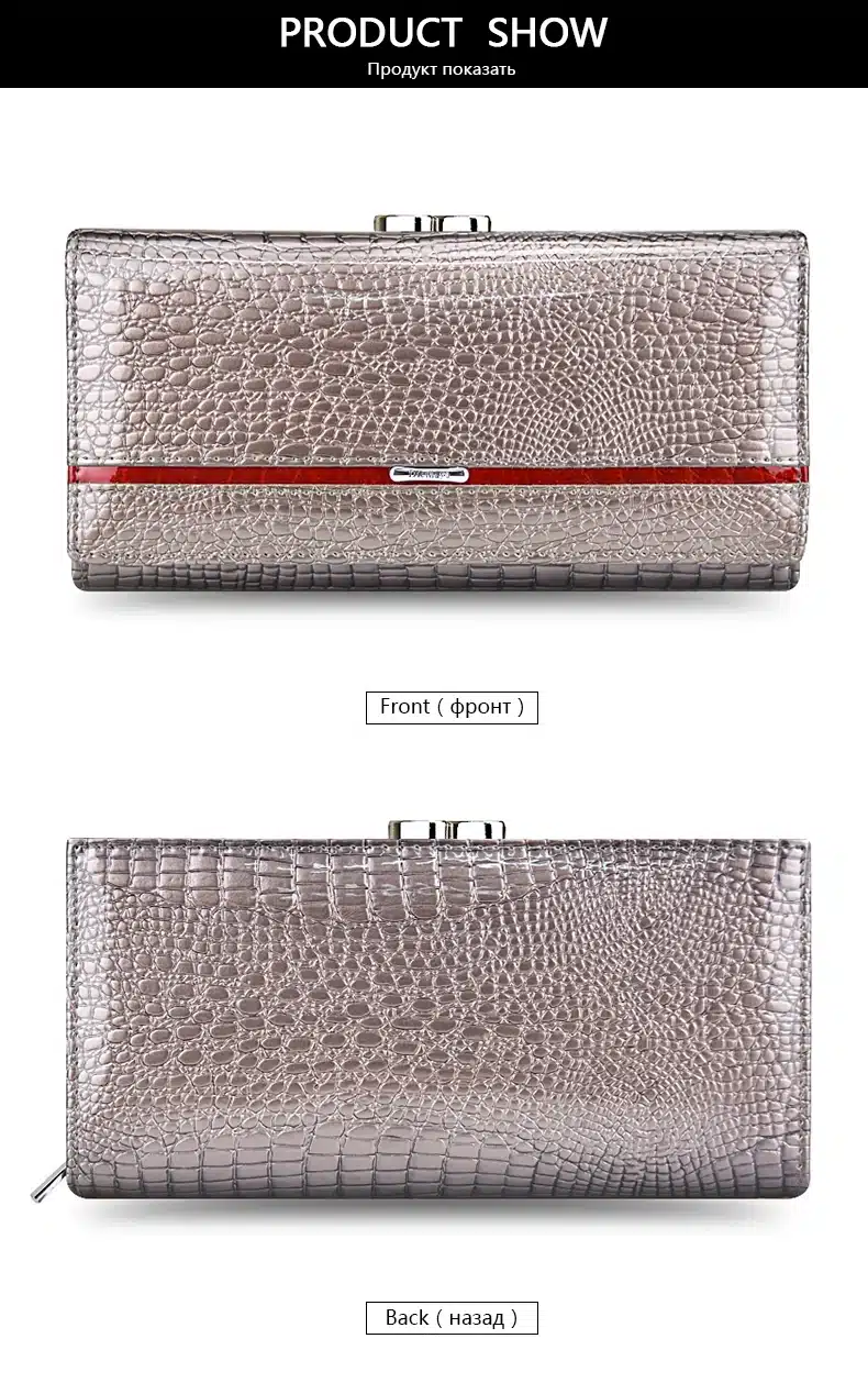 DICIHAYA Brand Genuine Leather Women Wallets Crocodile Print Long Hasp Zipper Wallet Ladies Clutch Bag Purse Female Luxury 2019 17