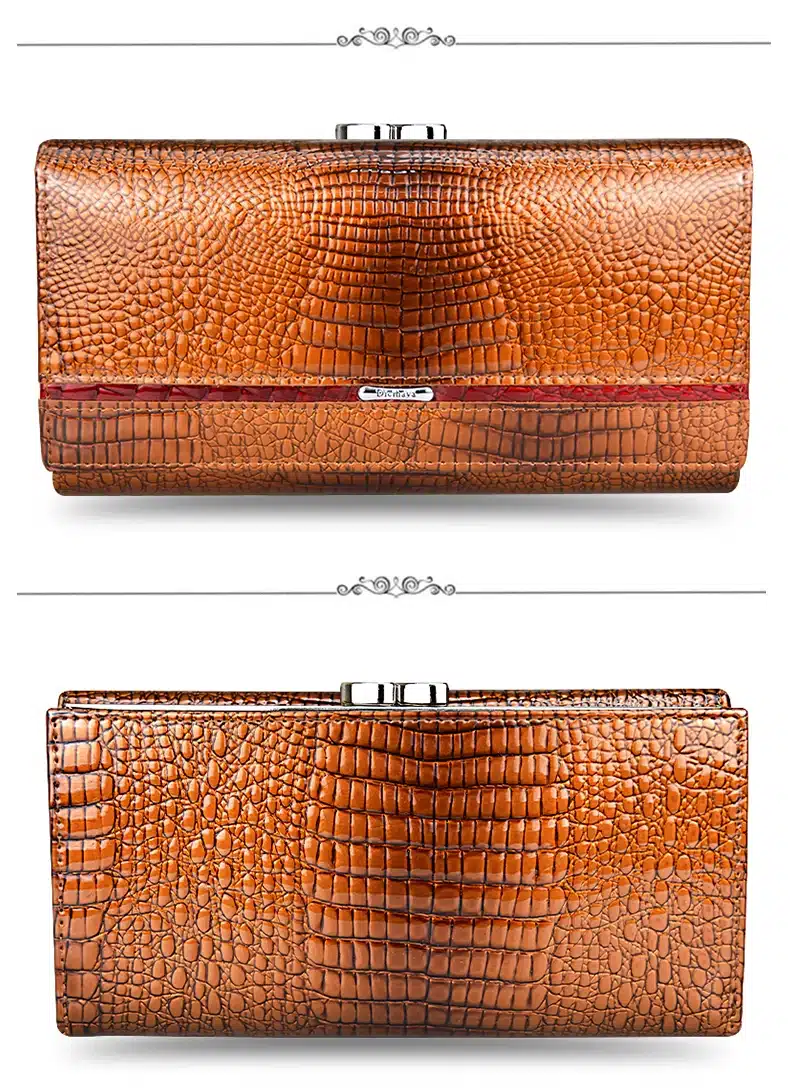 DICIHAYA Brand Genuine Leather Women Wallets Crocodile Print Long Hasp Zipper Wallet Ladies Clutch Bag Purse Female Luxury 2019 19