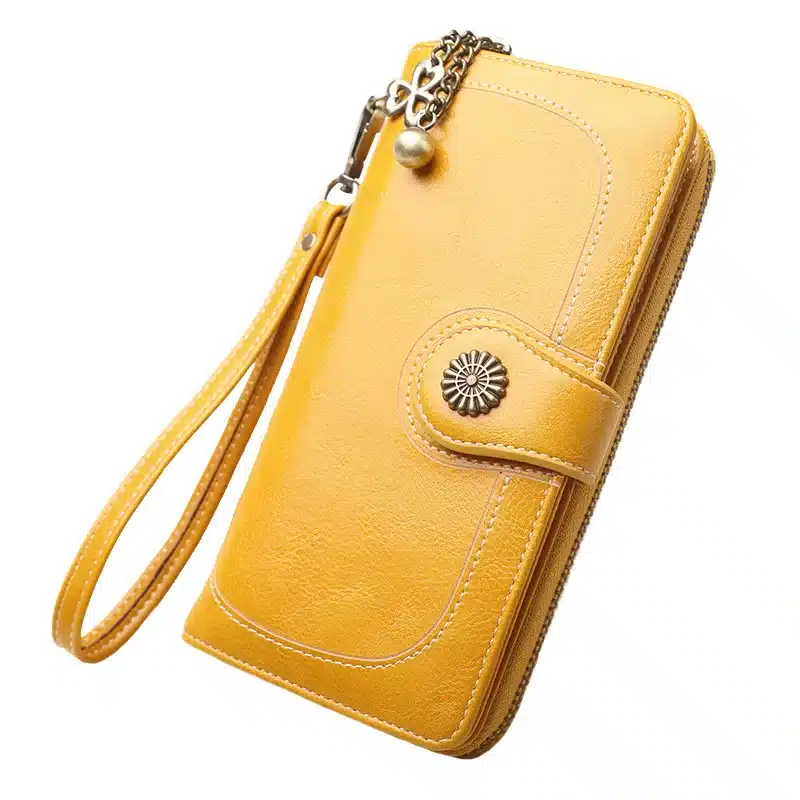2019 New Vintage Button Phone Purses Women Wallets Female Purse Leather Brand Retro Ladies Long Zipper Woman Wallet Card Clutch 22