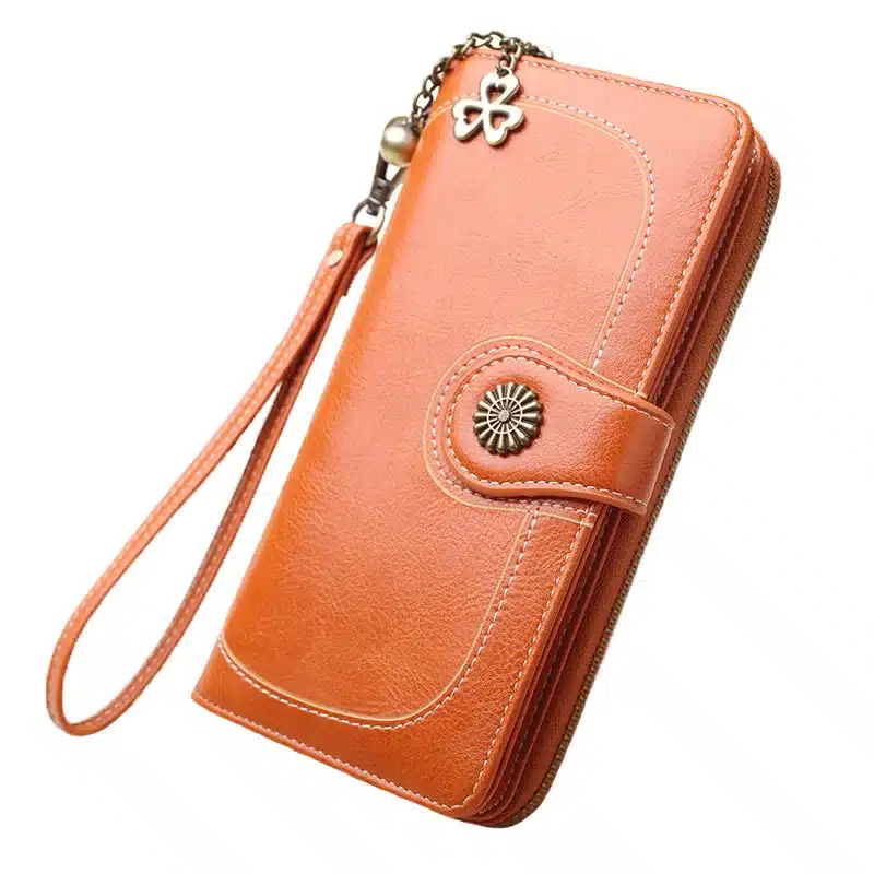 2019 New Vintage Button Phone Purses Women Wallets Female Purse Leather Brand Retro Ladies Long Zipper Woman Wallet Card Clutch 27