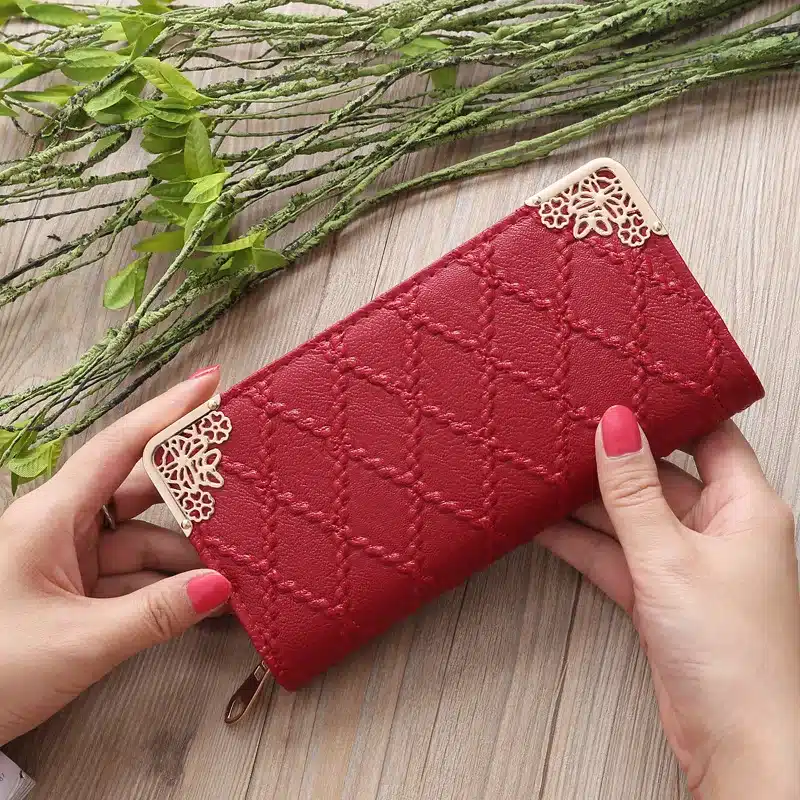2019 New Girl Purse Black Korean Women's Wallet Long Fashion Clutch Bag Diamond Buckle Wallet Card Bags Evening Bag Wallets Men 21