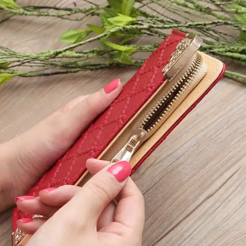 2019 New Girl Purse Black Korean Women's Wallet Long Fashion Clutch Bag Diamond Buckle Wallet Card Bags Evening Bag Wallets Men 27