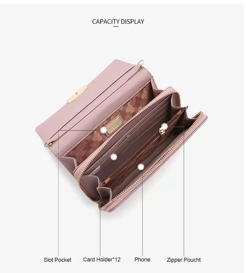 WEICHEN 2019 New Multi-functiona Ladies Shoulder Bag & Clutch Big Capacity Leather Female Wallet Purses Messenger Bag Women NEW 18