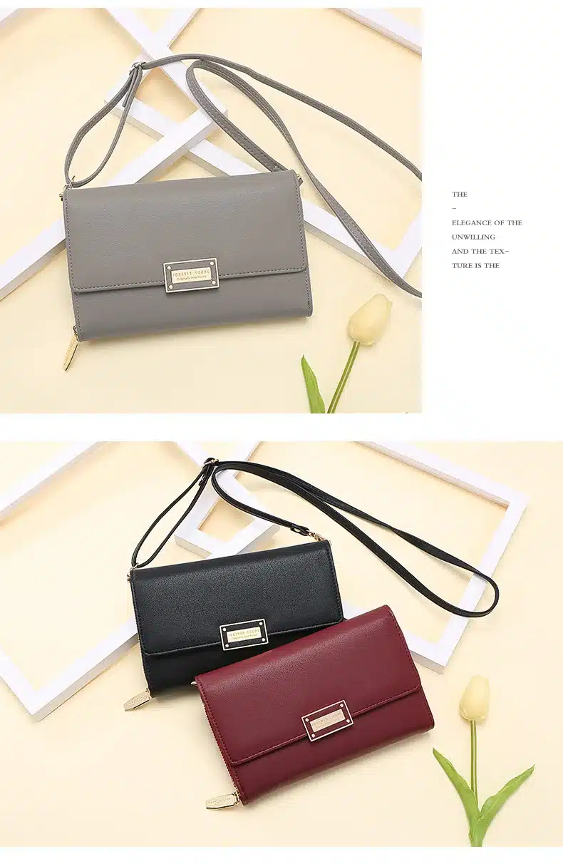 WEICHEN 2019 New Multi-functiona Ladies Shoulder Bag & Clutch Big Capacity Leather Female Wallet Purses Messenger Bag Women NEW 25