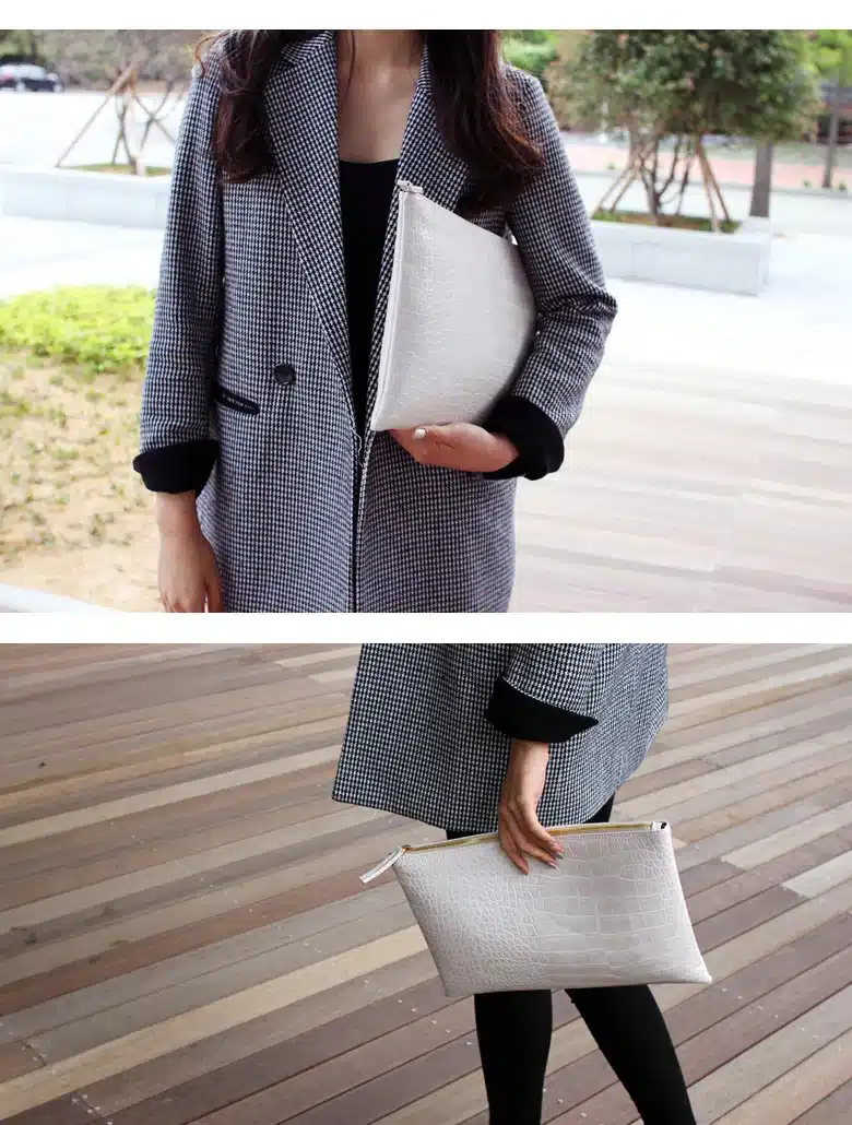 2019 New Fashion Crocodile Grain Women Envelope Clutch Bag Ladies Evening Party Large Clutches Handbag Alligator purses bolsas 9