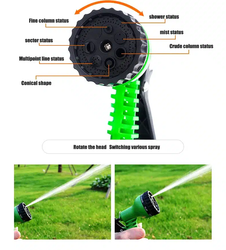 Hot Selling 25FT-100FT Garden Hose Expandable Magic Flexible Water Hose EU Hose Plastic Hoses Pipe With Spray Gun To Watering 18