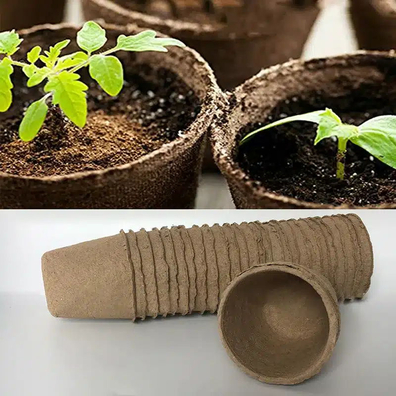 100Pcs Biodegradable Pulp Pots Plants Seedling Raising Pot Vegetable Fruit Nursery Tray Pot Cup Garden Supplies 6