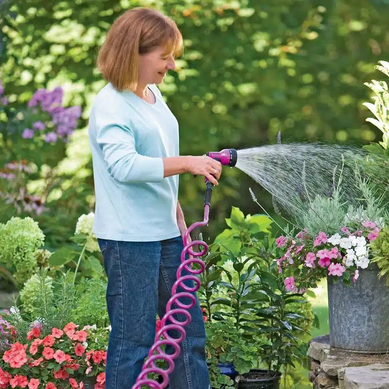 Watering Irrigation Spring Tube Car Wash Water Gun 8 Function with Nozzle 25FT Flexible Portable Expandable Garden Water Hose 20