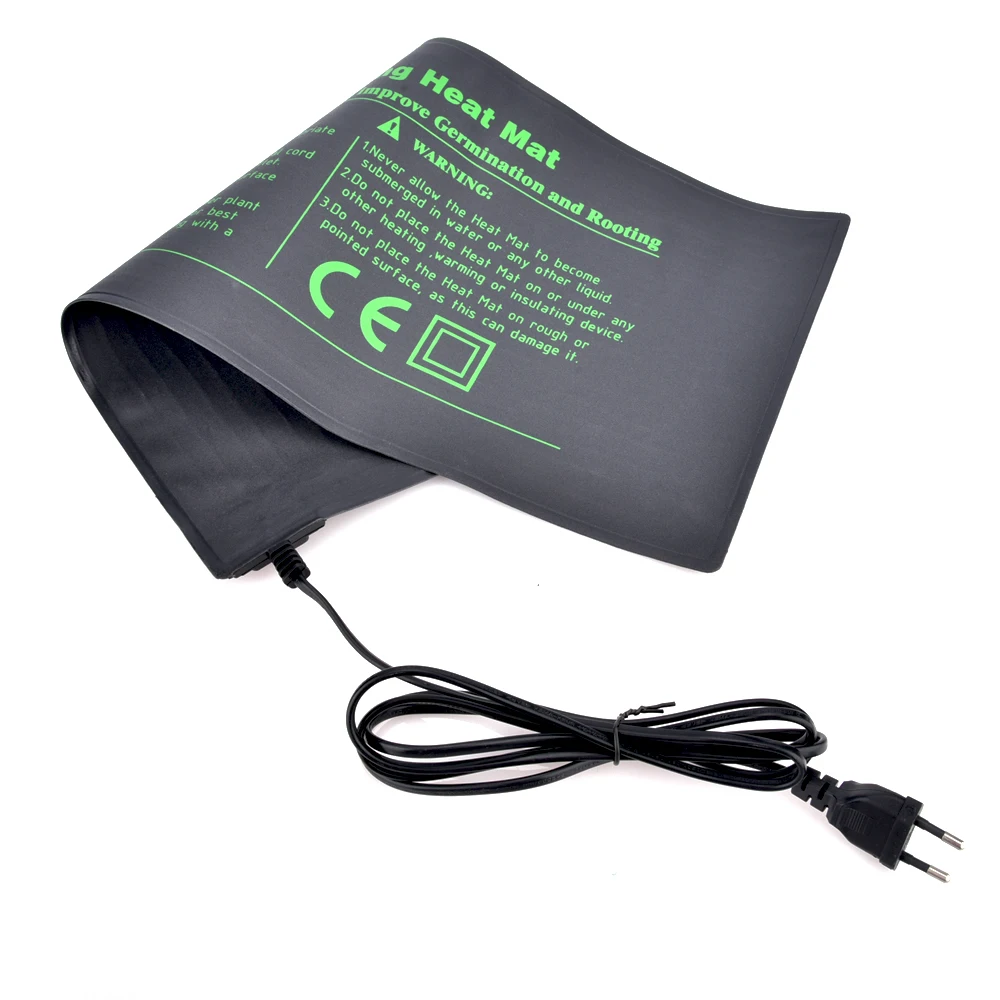 50X24cm US EU Plug Seedling Heat Mat Plant Seed Germination Propagation Clone Waterproof Home Garden Seedling Heat Mat 17