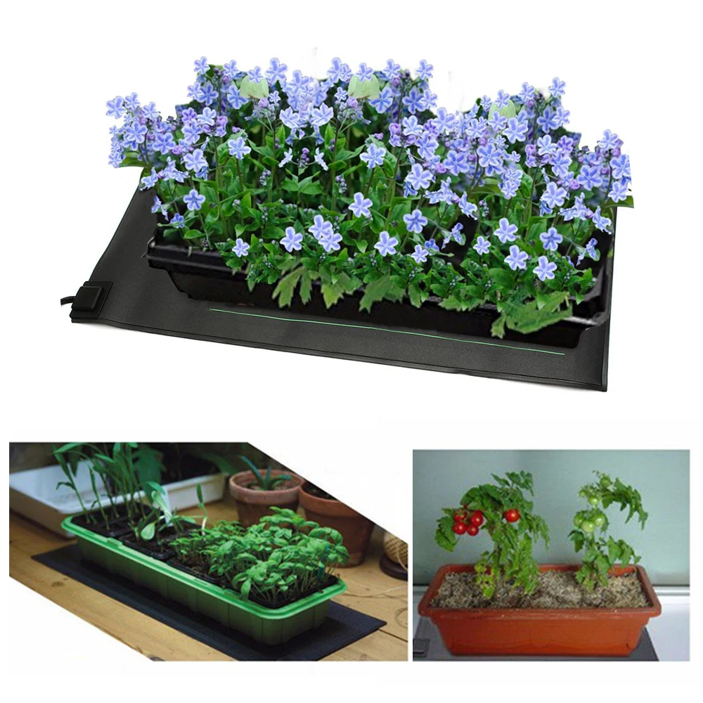 50X24cm US EU Plug Seedling Heat Mat Plant Seed Germination Propagation Clone Waterproof Home Garden Seedling Heat Mat 21