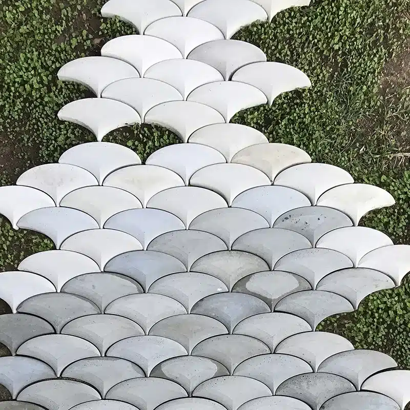 Geometric design concrete wall brick silicone mold cement floor tile mould garden decoration floor tile mould 11