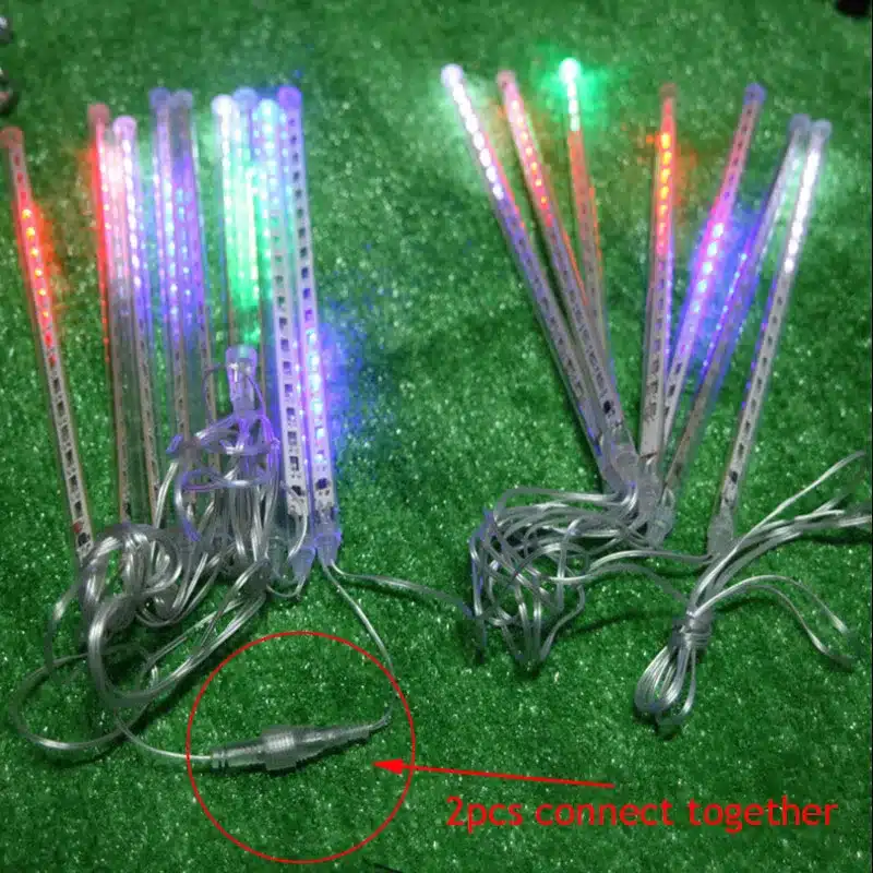 50cm 30cm 20cm waterproof Meteor Shower Rain Tubes Led Light Lamp 240V EU Plug Christmas Light Wedding Garden Decoration Xmas 15