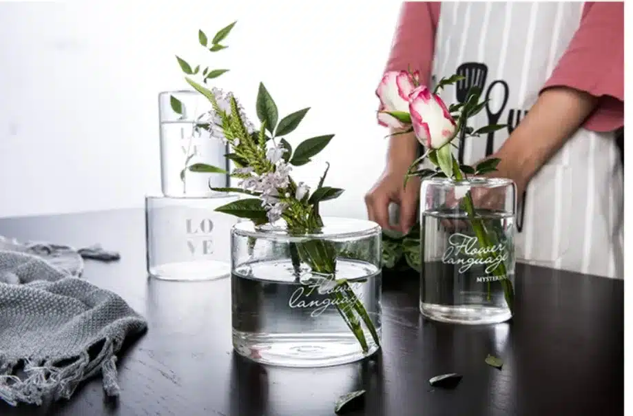 Nordic Style Glass Mini Vase Wedding Decoration Flower Vase Container Vaso Home Decor Tabletop Glass Vase Garden Decor Planter 19