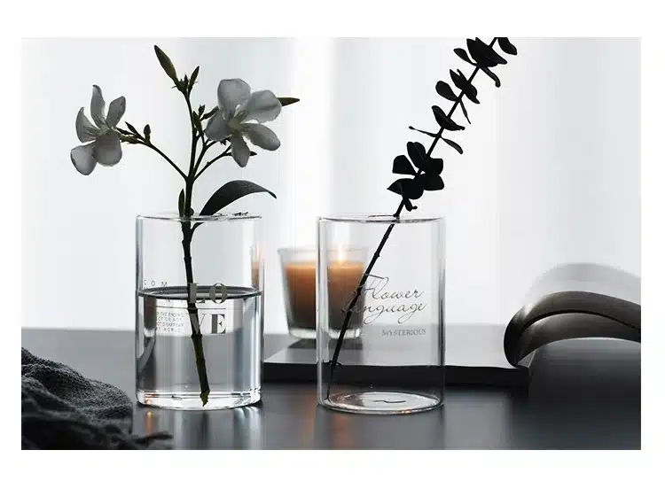 Nordic Style Glass Mini Vase Wedding Decoration Flower Vase Container Vaso Home Decor Tabletop Glass Vase Garden Decor Planter 22
