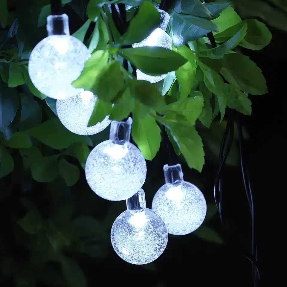 OSIDEN Solar Lamp 5M 20Led Crystal Ball Globe luz Waterproof Warm White Fairy Light Garden Decoration Outdoor Solar Led String 12