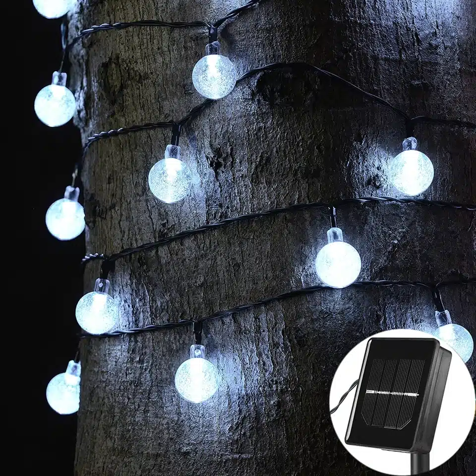 OSIDEN Solar Lamp 5M 20Led Crystal Ball Globe luz Waterproof Warm White Fairy Light Garden Decoration Outdoor Solar Led String 13
