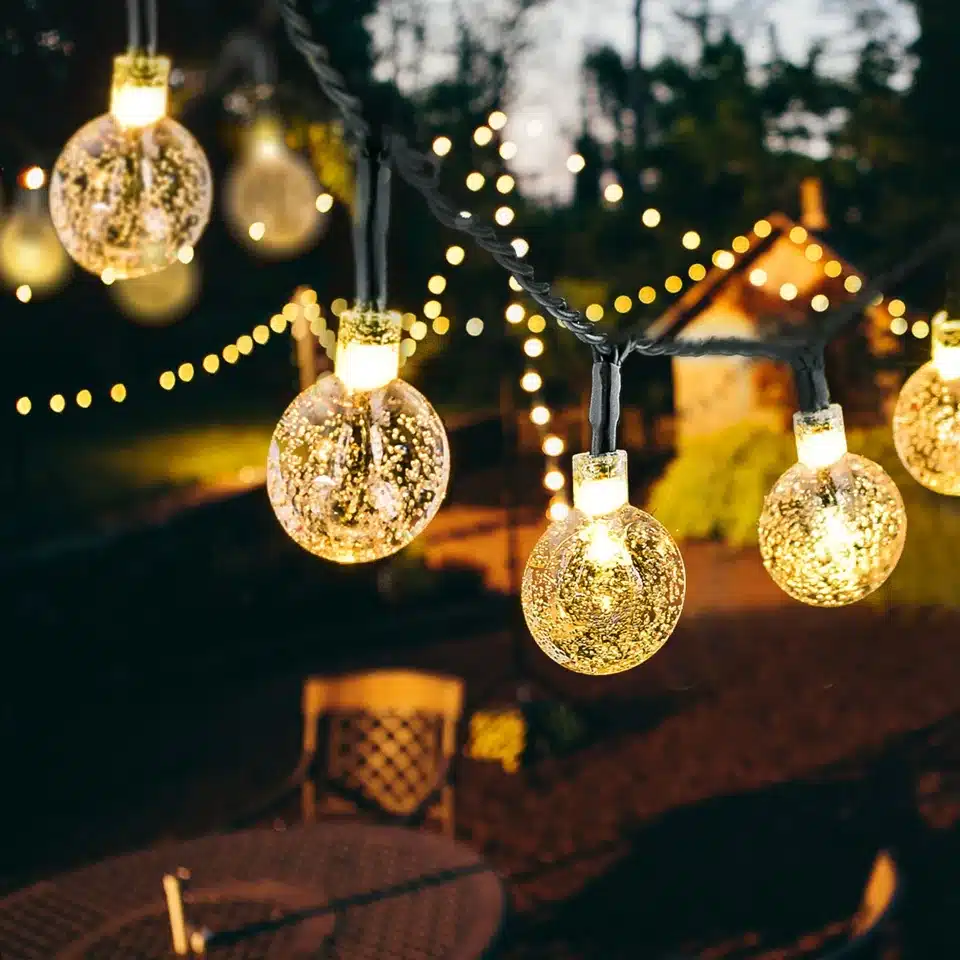OSIDEN Solar Lamp 5M 20Led Crystal Ball Globe luz Waterproof Warm White Fairy Light Garden Decoration Outdoor Solar Led String 14